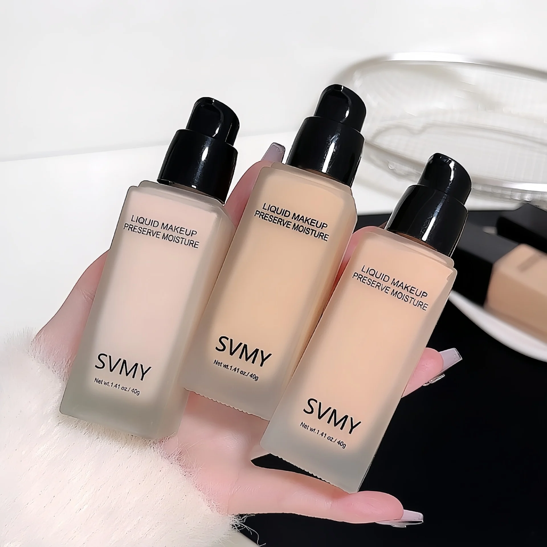 SVMY Liquid Foundation & BB Cream — Model 3095